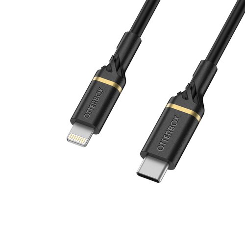 OtterBox Kabel USB C-Lightning Snabbladdning 1m – Svart