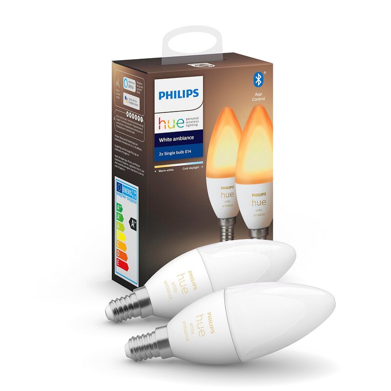Philips Hue White ambiance BT / 5.2W / E14 / 2-pack