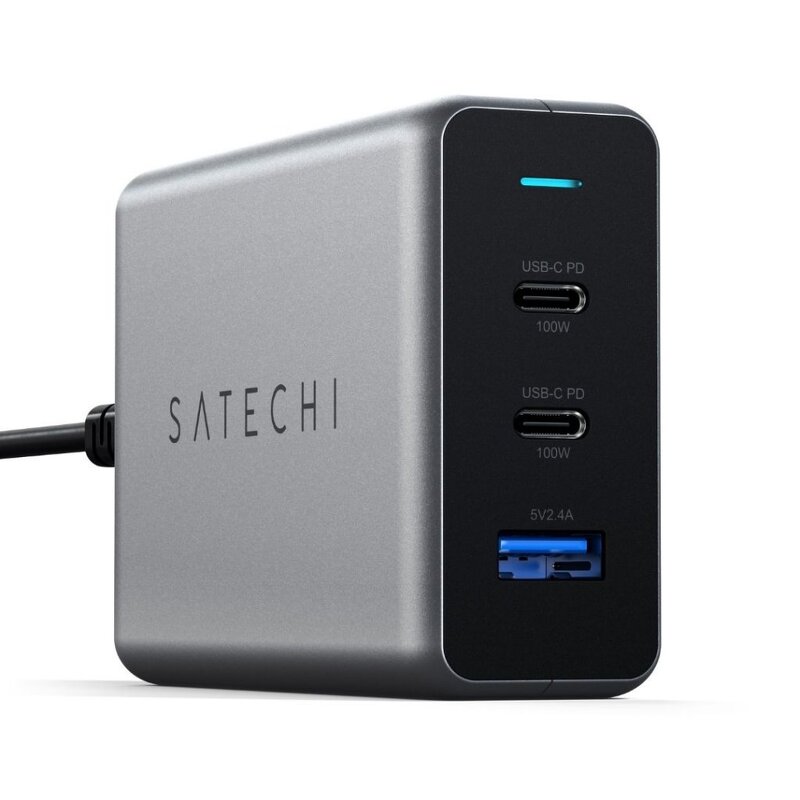 Satechi reseladdare med 2x USB-C / 1x USB-A / 100W GAN / PD