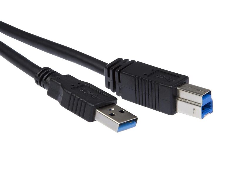 iiglo USB 3.0 kabel Typ A hane – Typ B ha 2m – Svart