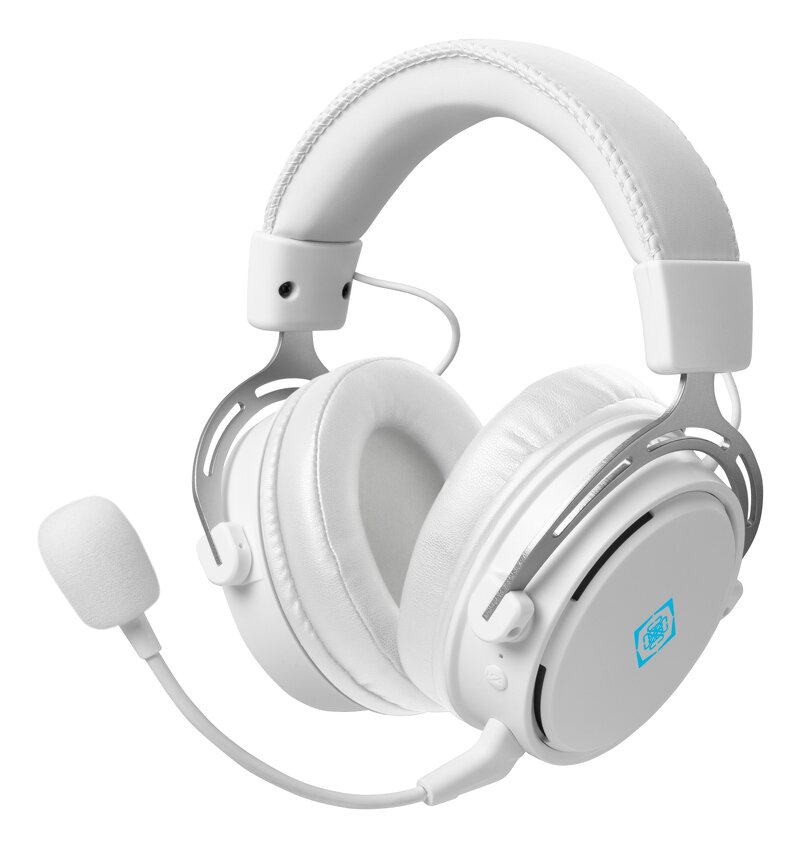 Deltaco WH90 Trådlös Gaming headset – Vit
