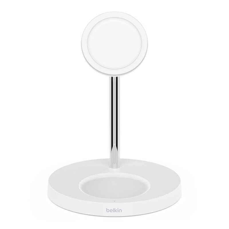 Belkin BOOSTCHARGE™PRO MagSafe 2-in-1 Wireless Charger Stand - Vit