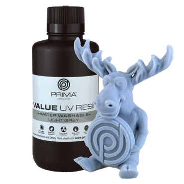 Product Image for PrimaCreator Value Water Washable UV Resin / DLP Resin - 500 ml - Ljusgrå