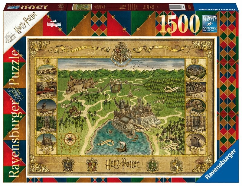 Ravensburger Pussel Hogwarts Map (1500 bitar)