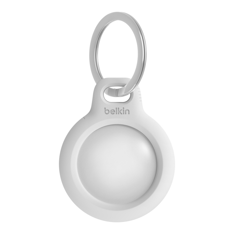 Product Image for Belkin AirTag Secure Holder with Keyring - White
