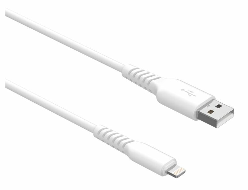 iiglo USB A till lightning kabel 2m / Vit