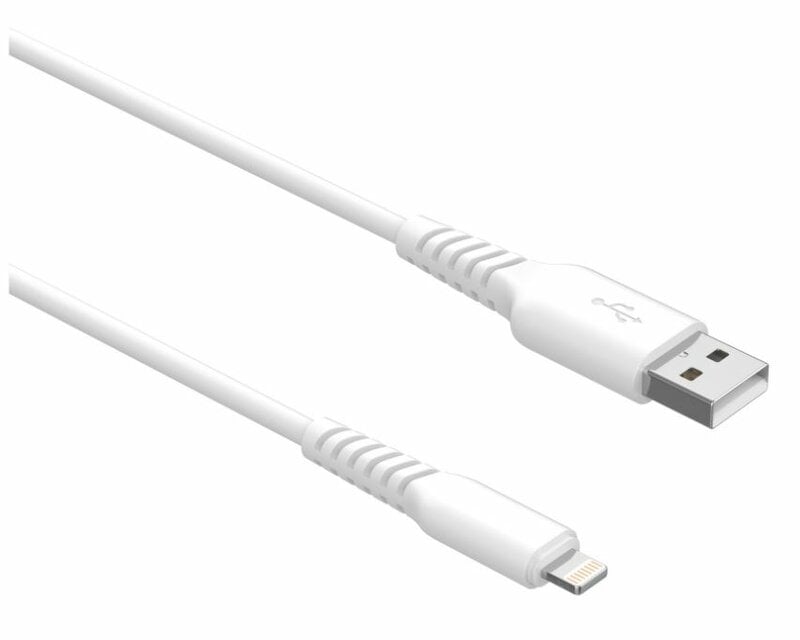 iiglo USB A till lightning kabel 3m / Vit