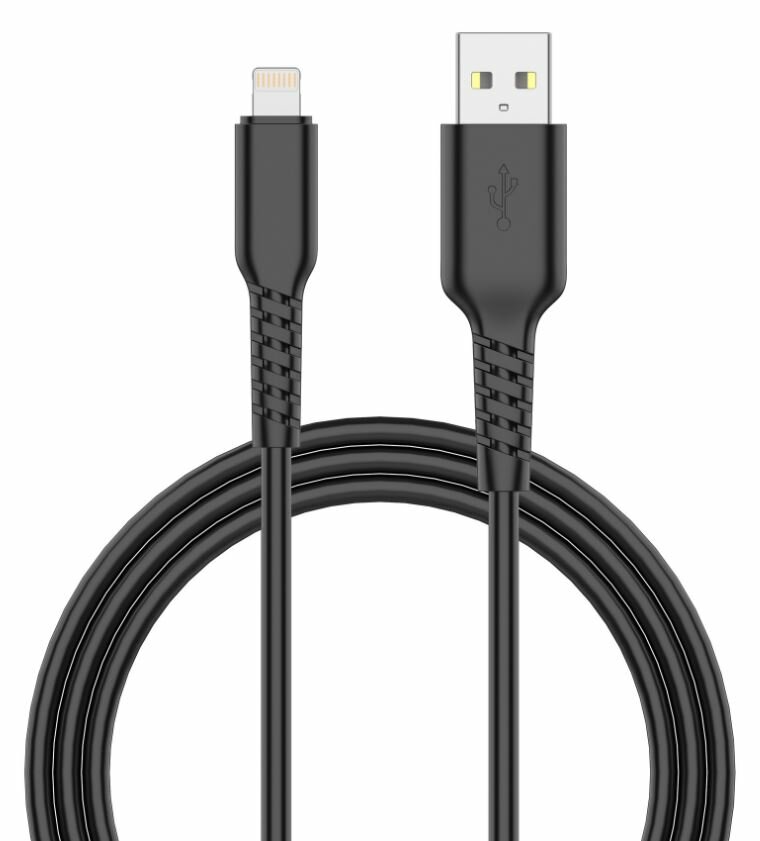 iiglo USB A till lightning kabel 2m / Svart