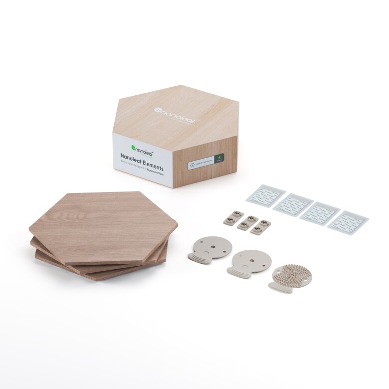 Nanoleaf Elements Wood Look Hexagons Expansion Pack – 3 Paneler