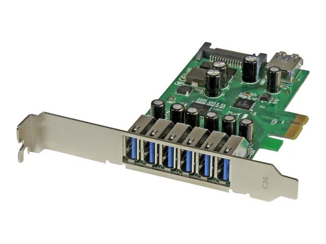 PEXUSB3S7 – PCI Express USB-A-kort 7x USB 3.0 PCI-E x1