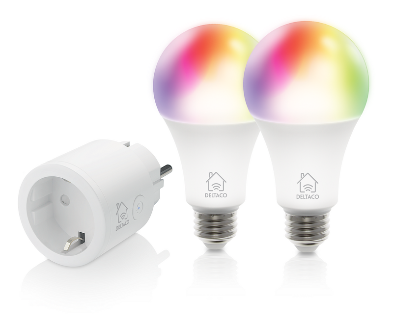 Product Image for Deltaco Smart Home SH-KIT01 Starter kit med smart-plug och 2x RGB LED-lampor