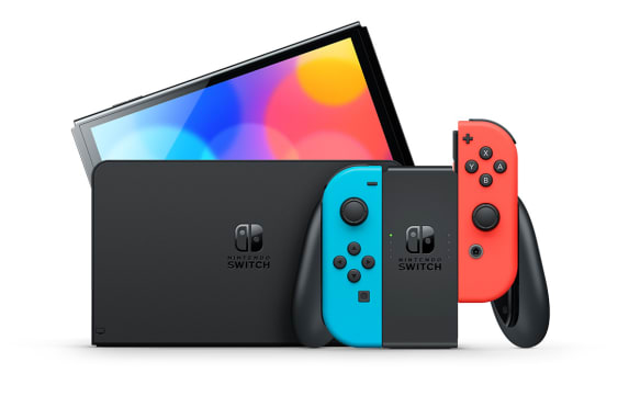 Product Image for Nintendo Switch OLED Model Neon Red/Neon Blue