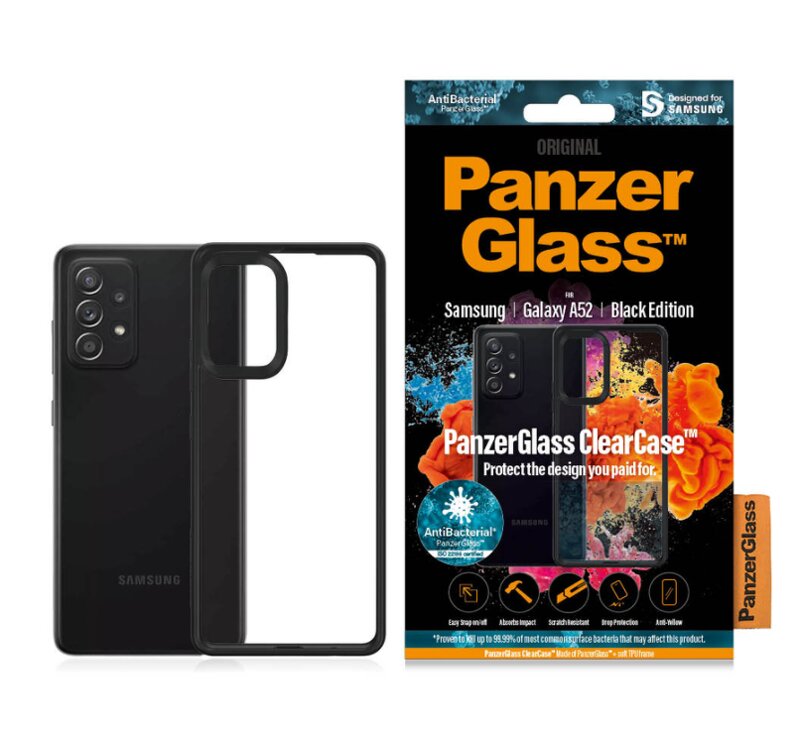 Samsung Galaxy A52 / Panzerglass/ ClearCase - Svart