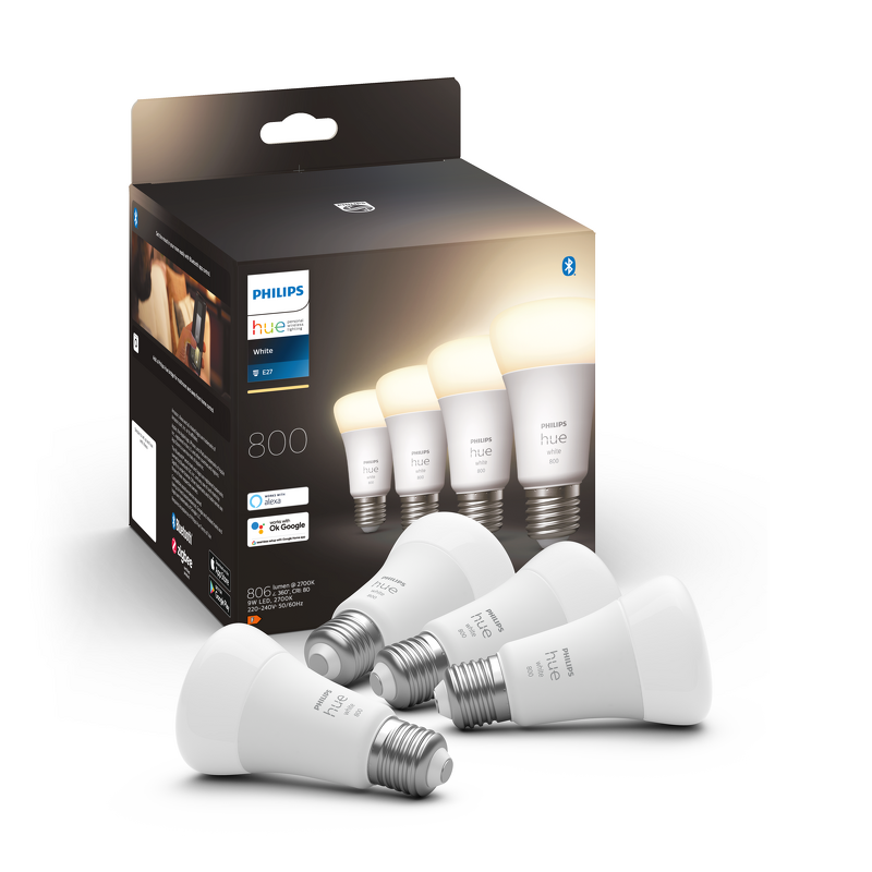 Product Image for Philips Hue White 9W / A60 / E27 / 4-pack