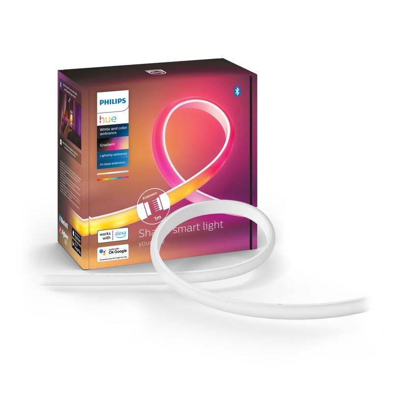 Product Image for Philips Hue White and Color Ambiance Gradient Lightstrip förlängning 1m
