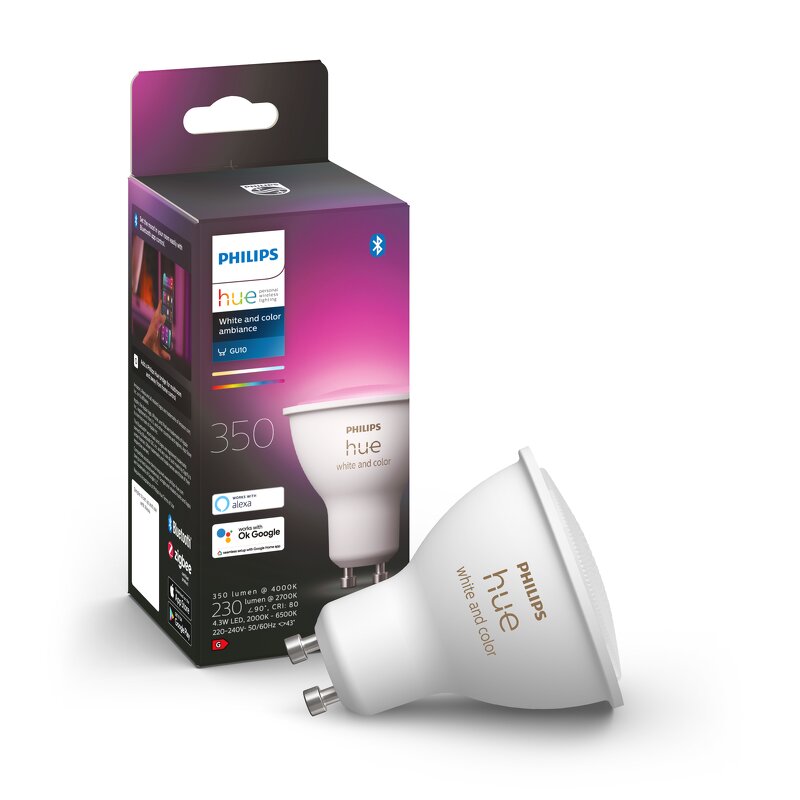 Philips Hue White and Color Ambience 4,3W / GU10 / 1-pack