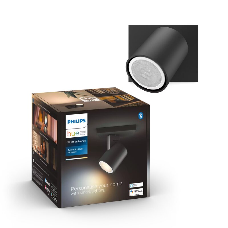 Philips Hue White Ambience Runner Tilläggsspotlight / Svart / 1-pack