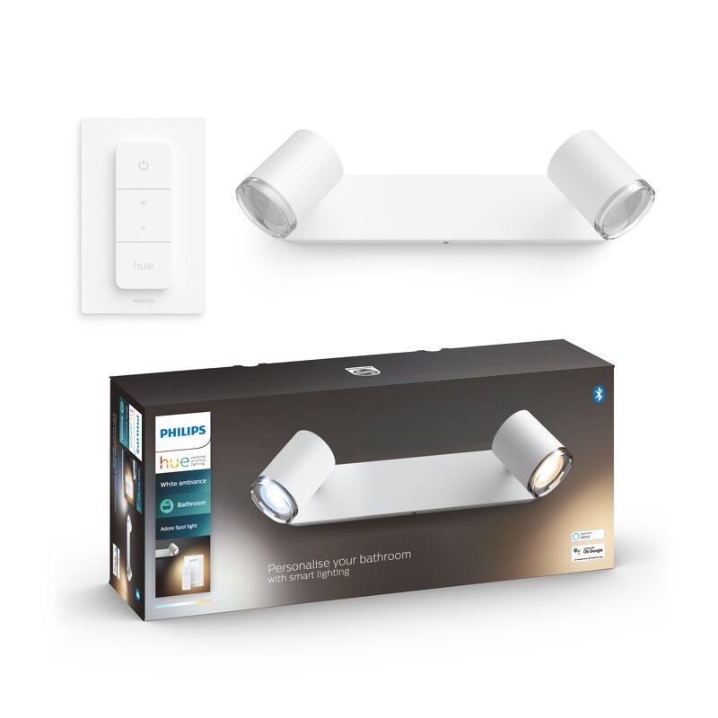 Philips Hue White Ambience Adore 2x5W / 230V / Vit / (inkl. dimmer switch)