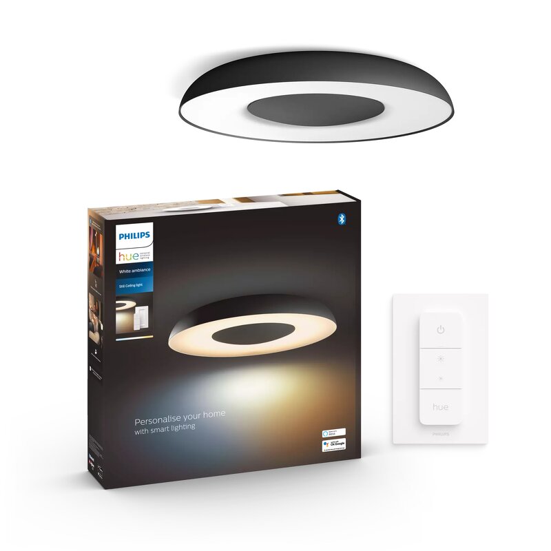 Philips Hue White Ambience Still taklampa / Svart (inkl. dimmer switch)