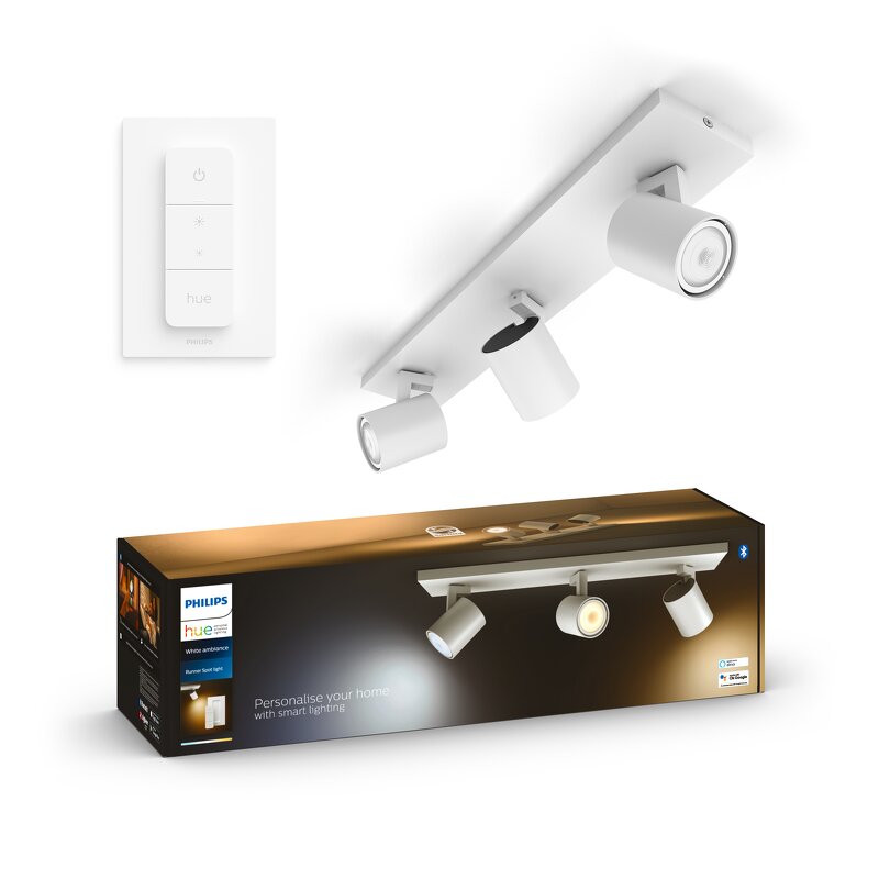 Philips Hue White Ambience Runner trippel spotlight 3x5W / 230V / Vit (inkl. dimmer switch)