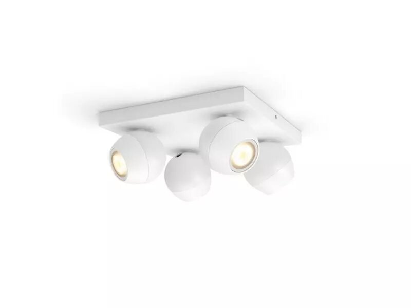 Philips Hue White Ambience Buckram fyrdubbel spotlight 4x5W / 230V / Vit (inkl. dimmer switch)