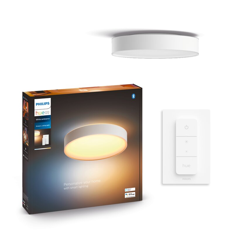Philips Hue White Ambience Enrave taklampa / Large / Vit (inkl. dimmer switch)