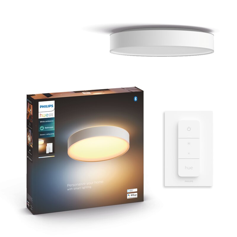 Philips Hue White Ambience Devere L taklampa / Vit (inkl. dimmer switch)