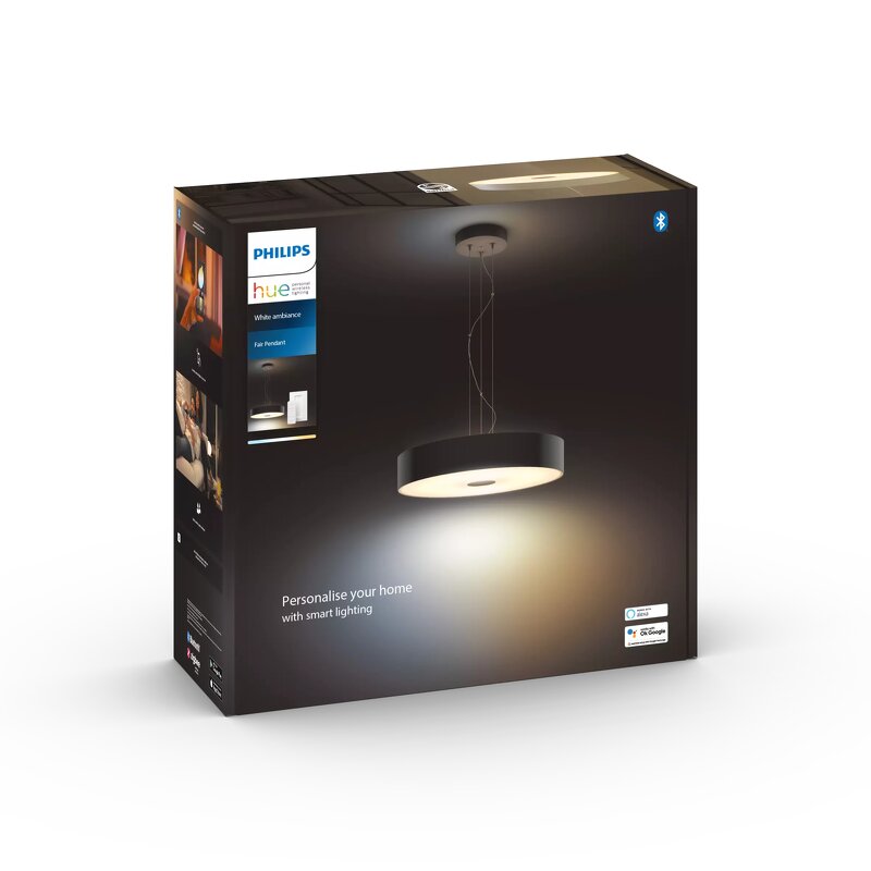 Philips Hue White Ambience Fair pendellampa / Svart (inkl. dimmer switch)
