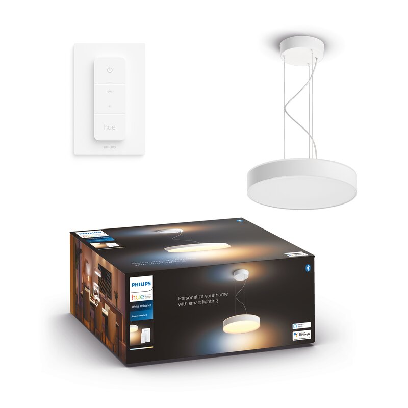 Philips Hue White Ambience Enrave pendellampa / Vit (inkl. dimmer switch)