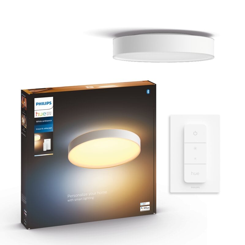 Philips Hue White Ambience Enrave taklampa / X-Large / Vit (inkl. dimmer switch)