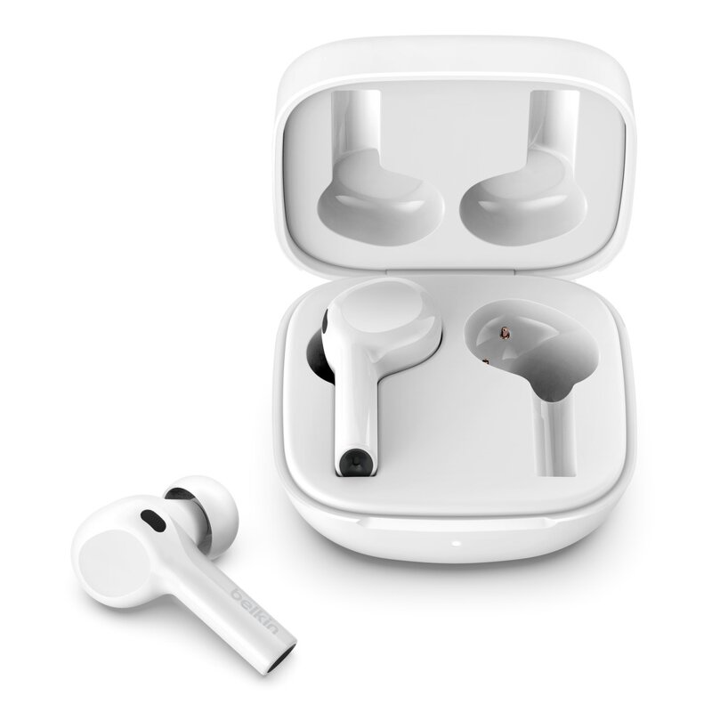 Belkin SOUNDFORM Freedom True Wireless hörlurar med Apple Find My – Vit