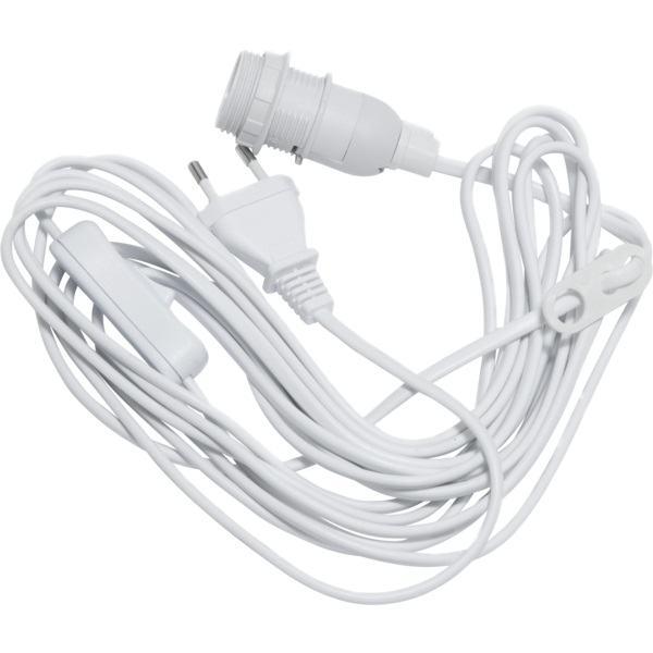 Product Image for Star Trading Upphängningssladd E14 5m med strömbrytare - Vit