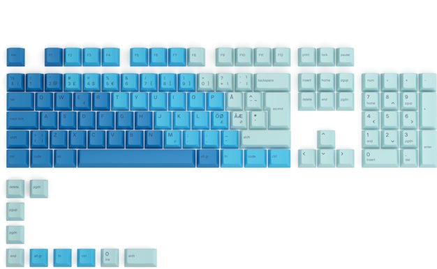 Product Image for Glorious GPBT Keycaps ISO NOR-Layout (114st) - Caribbean Ocean
