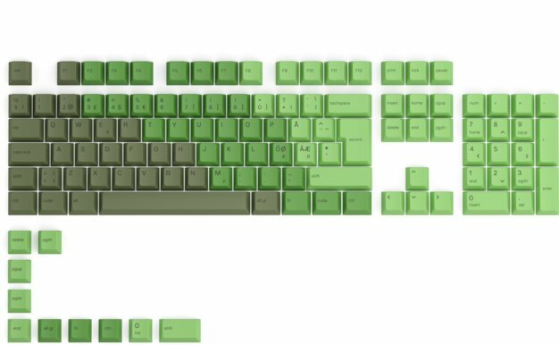 Glorious GPBT Keycaps ISO NOR-Layout (114st) – Olive