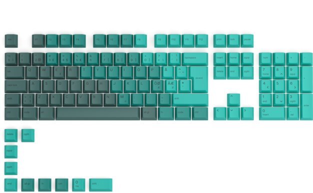 Glorious GPBT Keycaps ISO NOR-Layout (114st) – Rain Forest