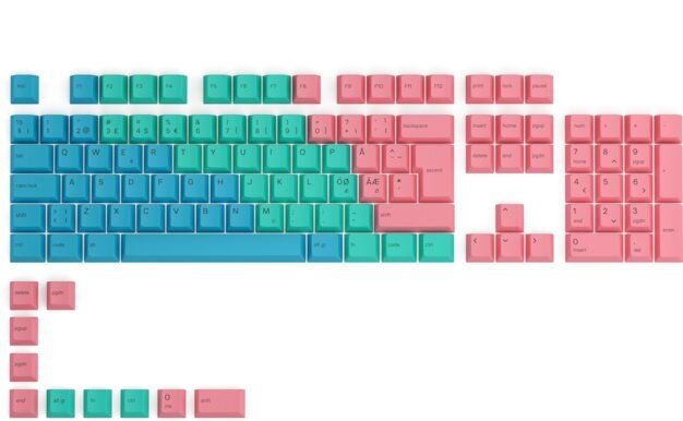 Glorious GPBT Keycaps ISO NOR-Layout (114st) – Pastell