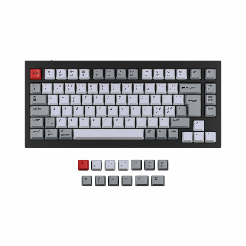 Keychron Q1 PBT Keycap set ISO Nordic – Retro