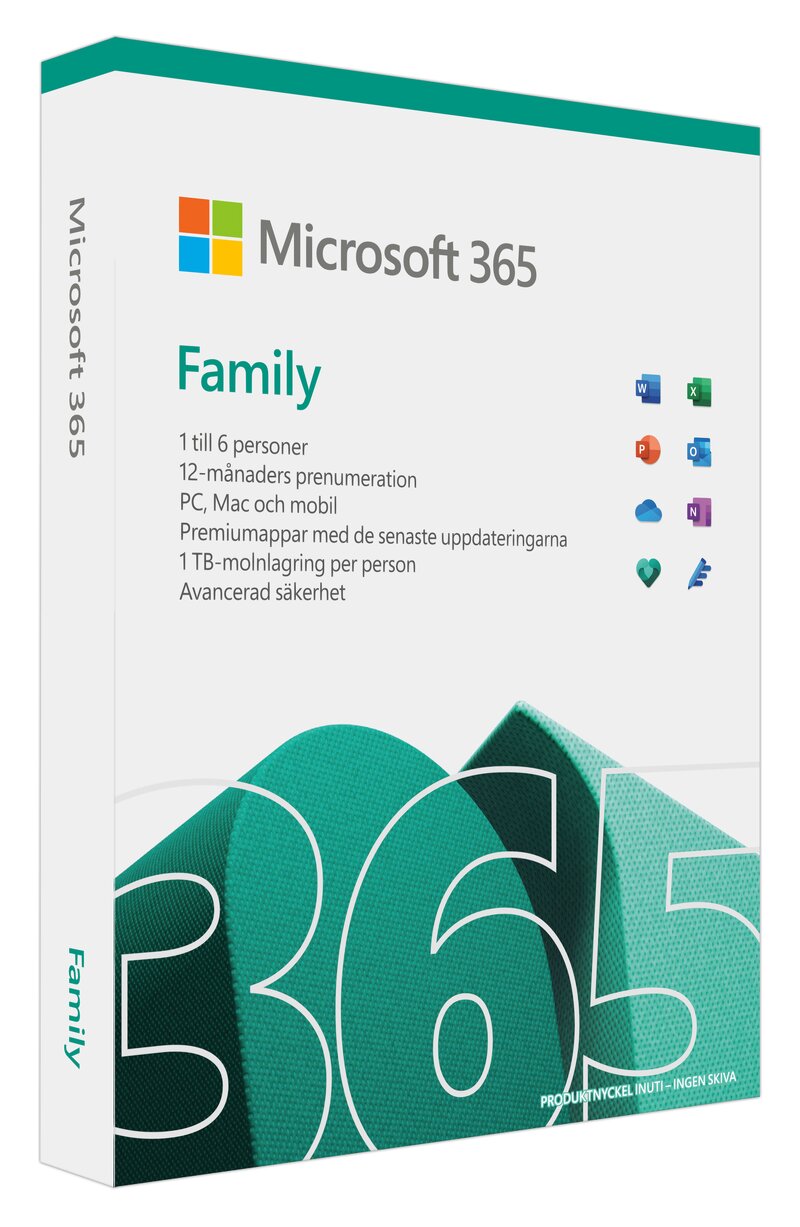 Microsoft 365 Family – 1 år / 1-6 personer