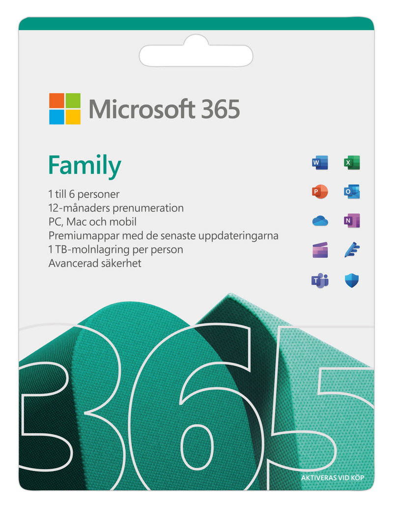Product Image for Microsoft 365 Family - 1 år / 1-6 personer