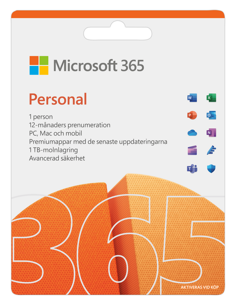 Product Image for Microsoft 365 Personal - 1 år / 1 person