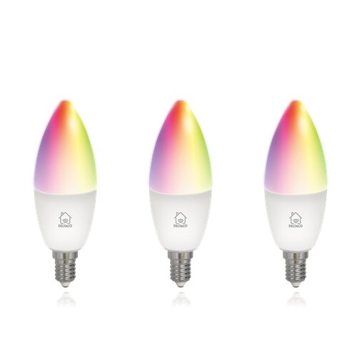 Deltaco Smart Home LED-lampa E14 / WiFi / 5W / RGB / Dimbar / 3-pack
