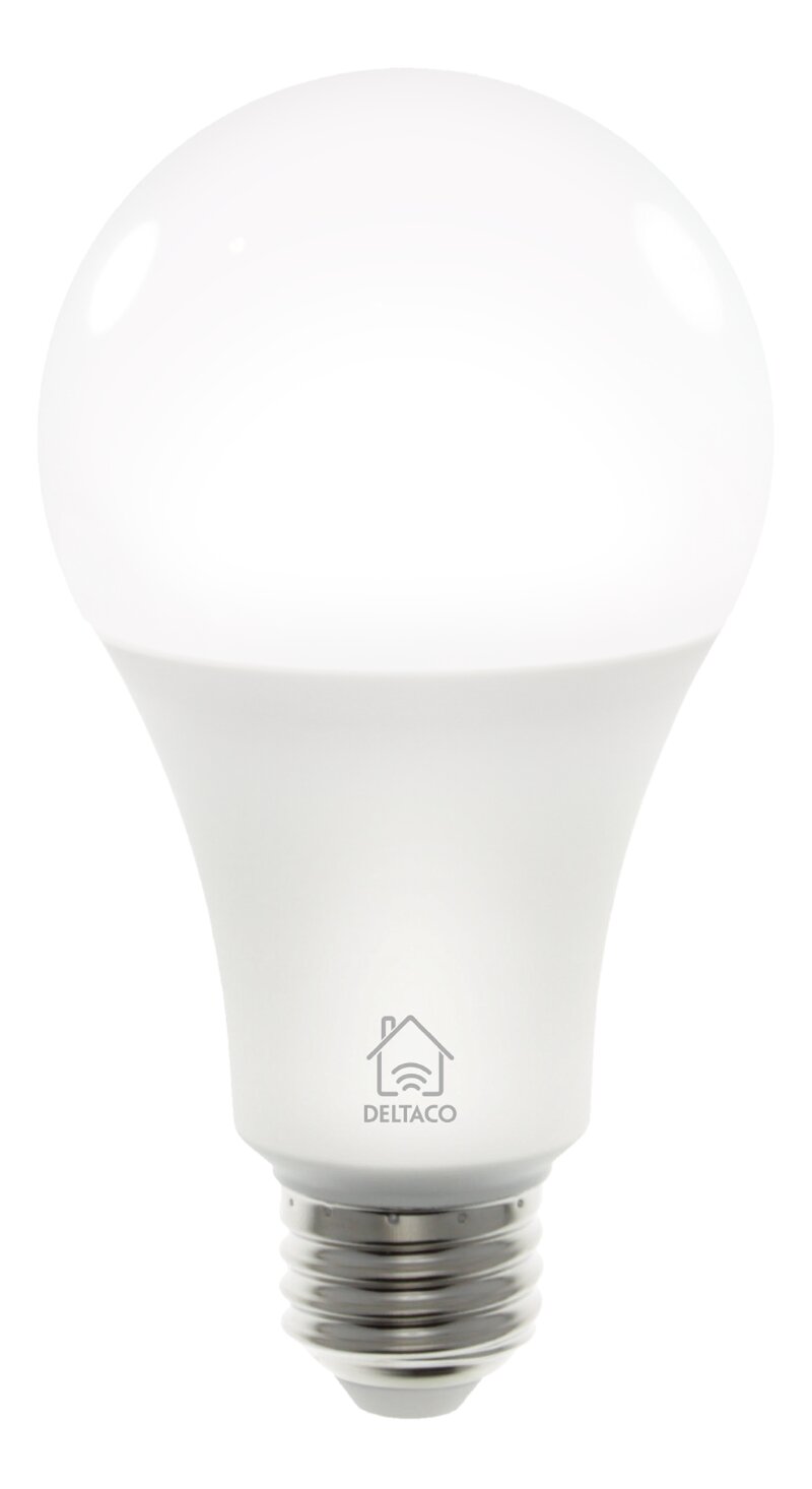 Deltaco Smart Home LED-lampa E27 / WiFi / 9W / 2700K-6500K / Dimbar / vit