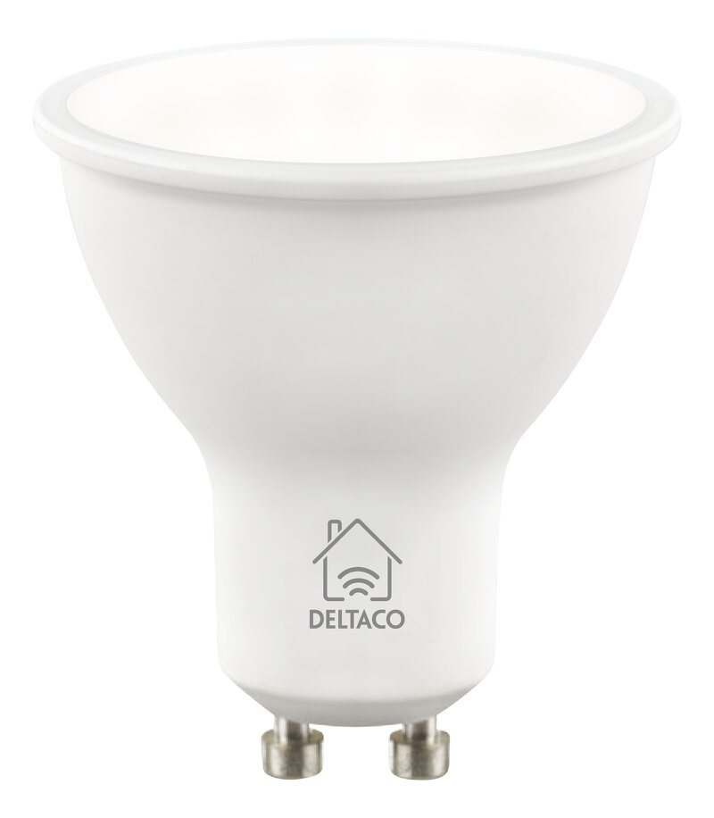Deltaco Smart Home LED-lampa GU10 / WiFi / 4.5W / 2700K-6500K / Dimbar