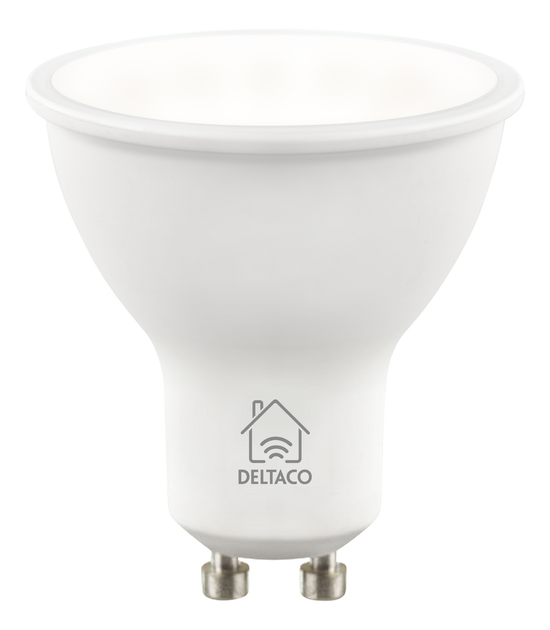 Product Image for Deltaco Smart Home LED-lampa GU10 / WiFi / 4.5W / 2700K-6500K / Dimbar