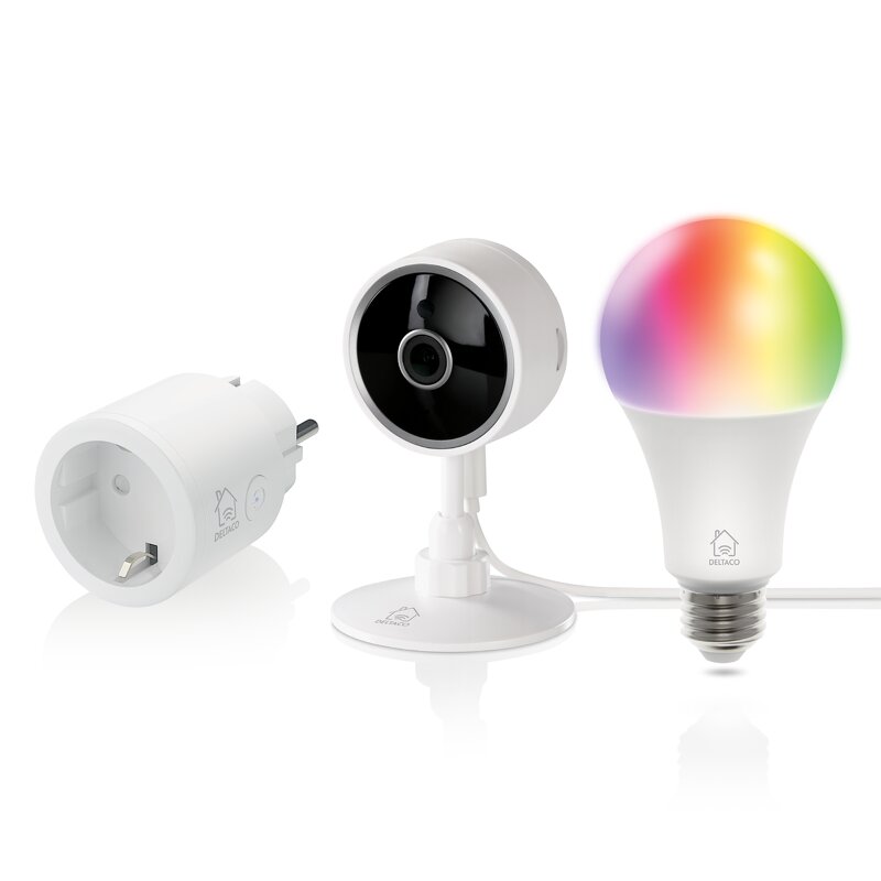 Deltaco Smart Home Start kit med Plug + Kamera + Bulb
