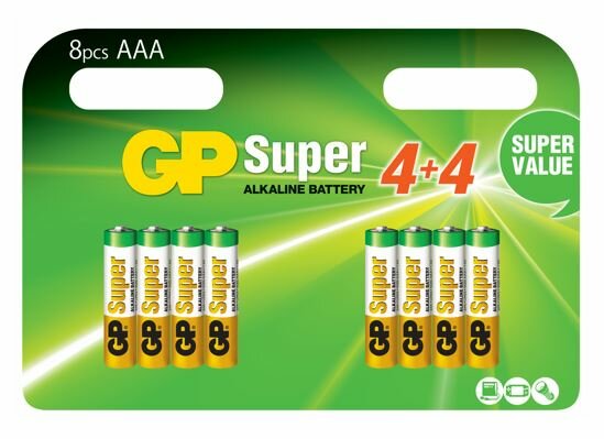 GP Batteries GP Batteri Super Alkaline 8-Pack (AAA)