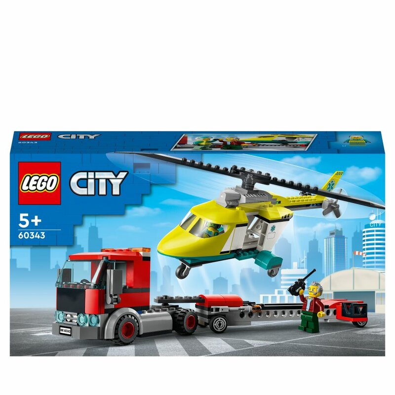 LEGO City Great Vehicles Räddningshelikoptertransport 60343