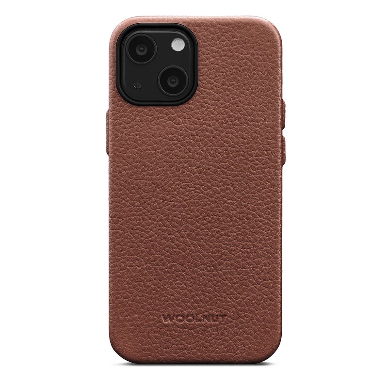Woolnut Leather Case iPhone 13 Mini - Cognac