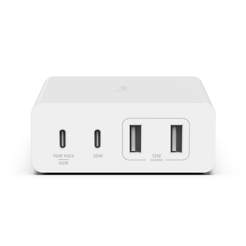 Product Image for Belkin 4-portars GaN laddare med 2xUSB-C / 2xUSB-A (108W)