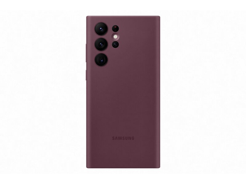 Samsung Galaxy S22 Ultra Silicone Cover – Burgundy